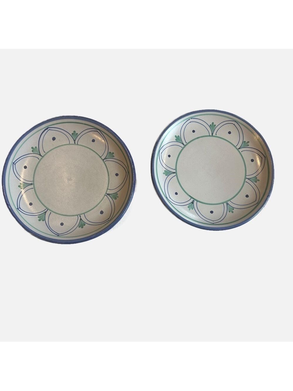 Vintage Ceramica Solimene Vietri Dinner Plates Made in Italy Handpainted Set 2